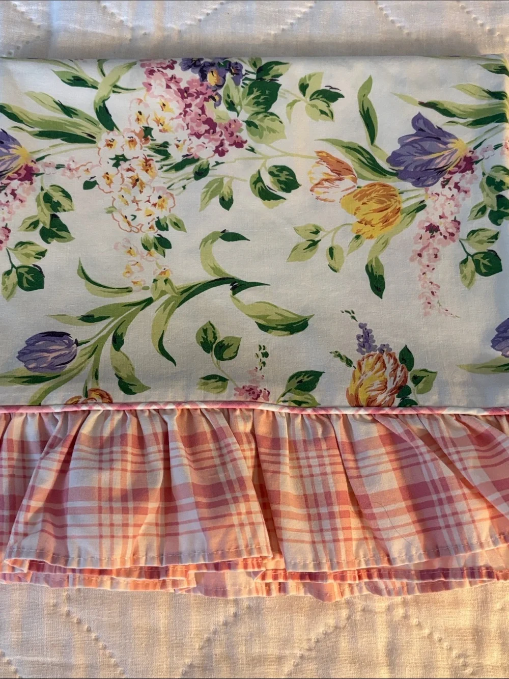 Vintage Laura Ashley 90s Cotton Blend Floral Pillowcases